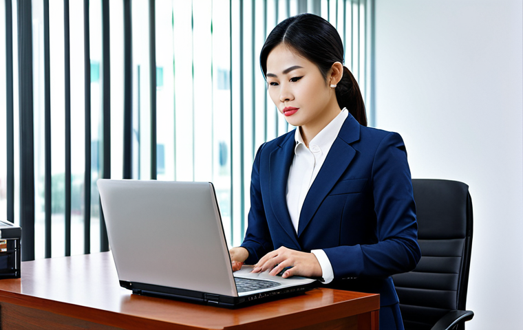 가상화폐 시장의 심리적 요소 분석 - Modern Vietnamese Businesswoman**
"A professional Vietnamese businesswoman in a tailored áo dài, mo...