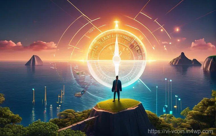 가상화폐로 부자 되는 법 - **"Understanding Crypto Fundamentals: A Learning Journey"**
    A vibrant, high-angle digital painti...